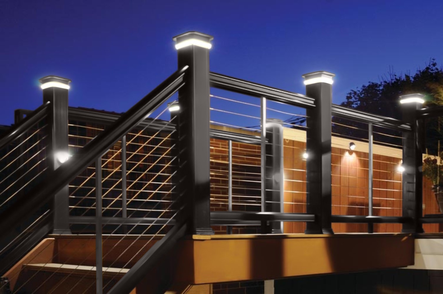 TimberTech Radiance Rail matte black beauty shot